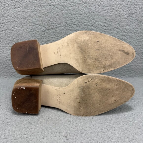 Rag & Bone Boots Womens 7 / EU 37 Shoes Grey Rover Suede Ankle Booties Chelsea - Picture 7 of 12